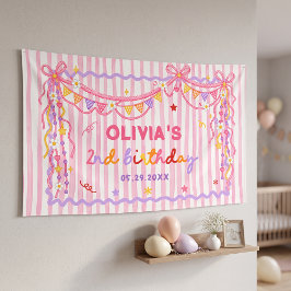 Zu viel Spaß Mädchen Geburtstag Banner