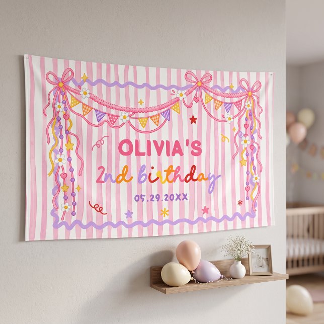 Zu viel Spaß Mädchen Geburtstag Banner (Von Creator hochgeladen)