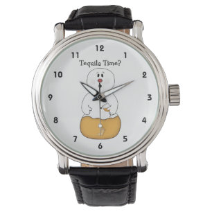 Zu viel Tequila-Schneemann-Uhr Armbanduhr