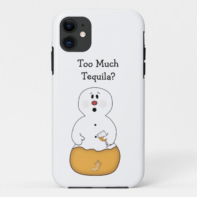 Zu viel Tequila Snowman Case-Mate iPhone Hülle (Rückseite)