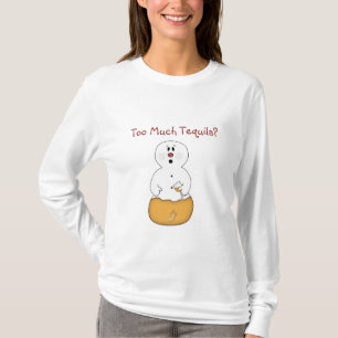 Zu viel Tequila Snowman Shirt