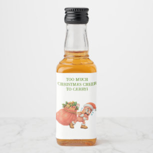 Zu viel Weihnachtsstimmung zum Tragen! Salami Alkoholflaschenetikett