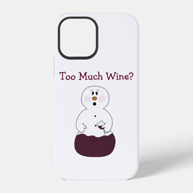 Zu viel Wein iPhone Hülle (Rückseite)