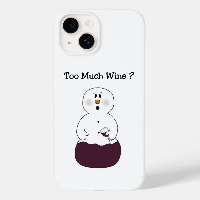 Zu viel Weinschneemann Case-Mate iPhone Hülle (Rückseite)