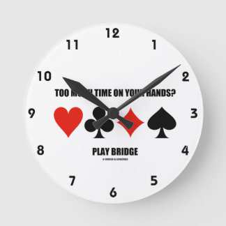 Zu viel Zeit auf Ihren Händen? Spiel-Brücke Runde Wanduhr