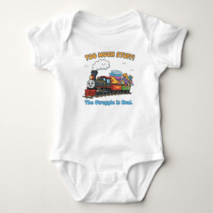 Zu viel Zeug! Der Kampf ist real Baby Strampler