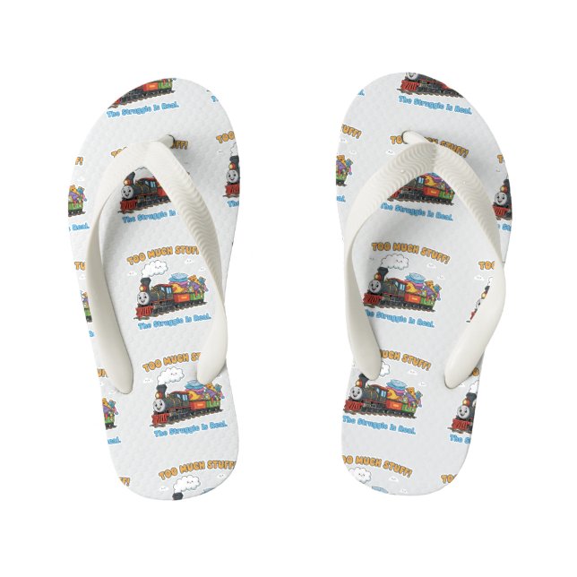 "Zu viel Zeug" Happy Express Kinderbadesandalen (Fußbett)