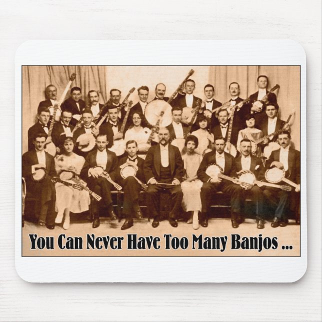 Zu viele Banjos Mousepad (Vorne)
