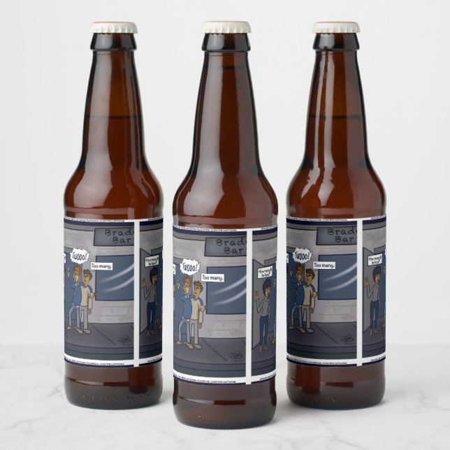 Zu viele bierflaschenetikett (Flaschen)