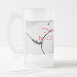zu viele Bücher gelesen Mattglas Bierglas