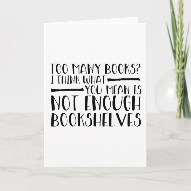 Zu viele Bücher? Karte (Vorderseite)