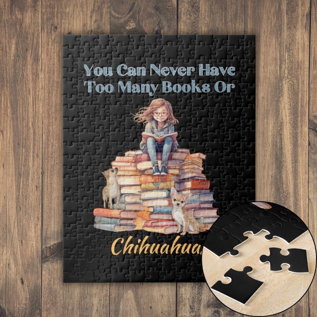 Zu viele Bücher oder Chihuahuas Puzzle (Too Many Books or Chihuahuas Jigsaw Puzzle)