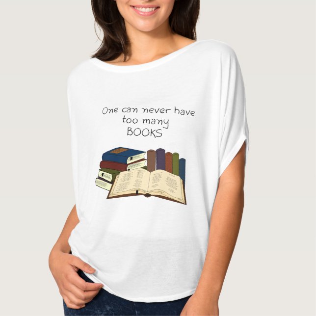 Zu viele Bücher?! T-Shirt (Vorderseite)