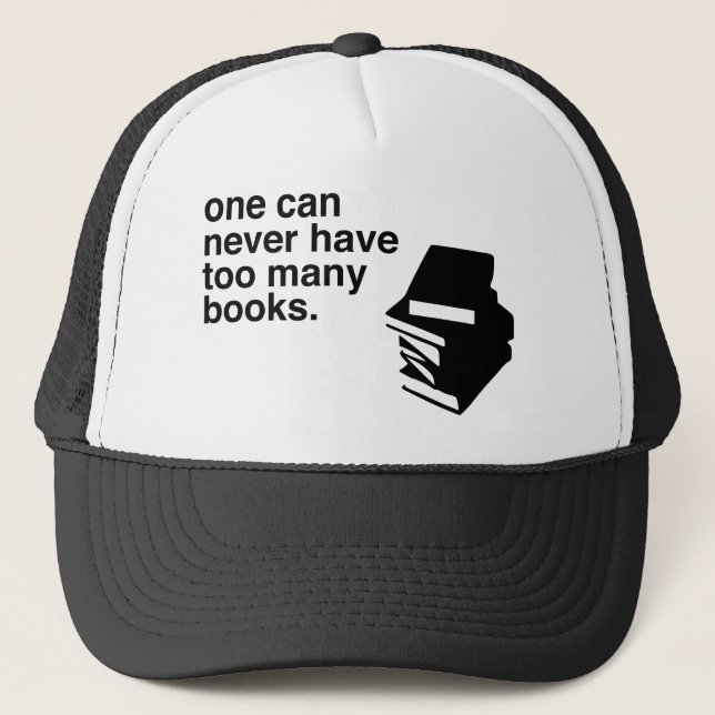 zu viele Bücher Truckerkappe (Vorderseite)