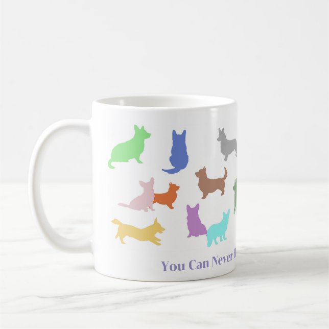 Zu viele Corgis Kaffeetasse (Links)