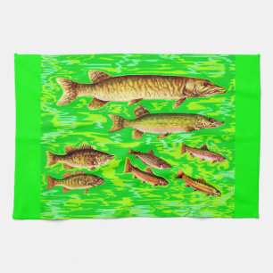 zu viele Fische im Meer Küchentuch