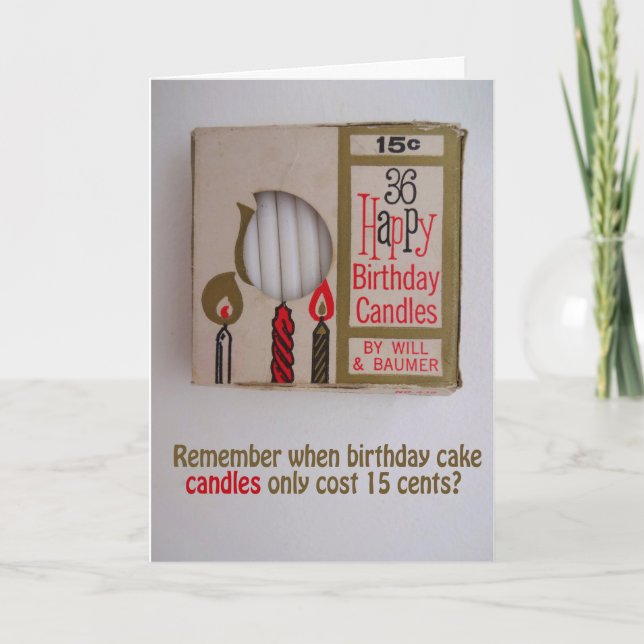 Zu viele Kerzen humorvolle BIRTHDAY CARD Karte (Vorderseite)