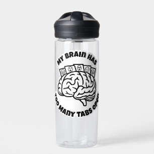 Zu viele Tabs - Funny Overthinker Wasserflasche Trinkflasche