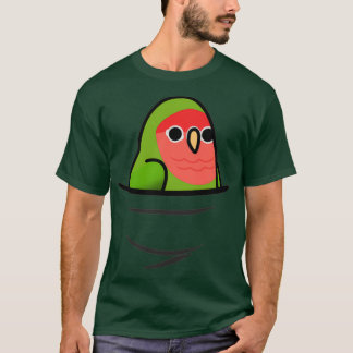 Zu viele Vögel peach gegenüber Lovebird T-Shirt