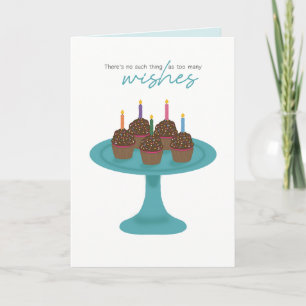 Zu viele Wünsche Cupcake Card Karte