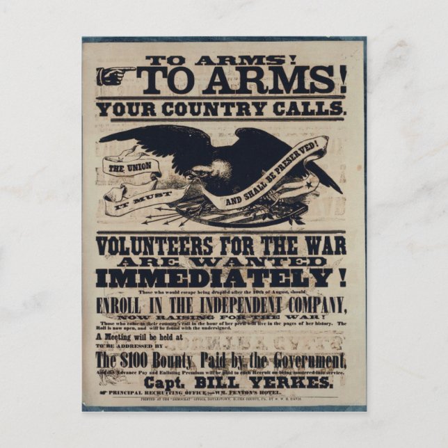 Zu Waffen! Postkarte (Vorderseite)