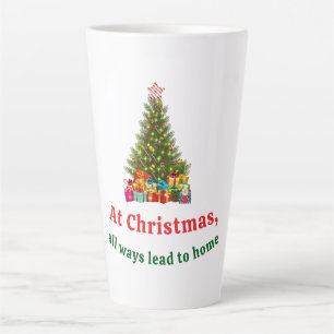 Zu Weihnachten führen alle Wege nach Hause   Weihn Milchtasse
