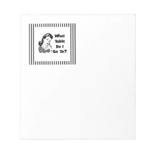 Zu welchem Tabelle gehe ich? Notizblock