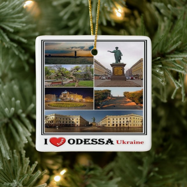 zUA003 ODESSA I LIEBE, Ukraine, Keramikornament (Baum)