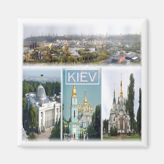 zUA006 KIEV, Ukraine, Europa, Kühlschrank Magnet (Vorne)