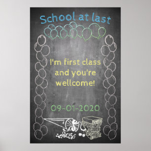 Zubehör für die Anmeldung im Chalkboard-Stil Poster