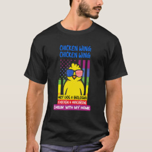 Zubereiteter Hähnchenflügel Hähnchenflügel Hot Dog T-Shirt