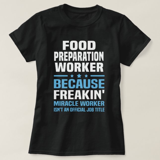Zubereitung von Lebensmitteln T-Shirt (Design vorne)