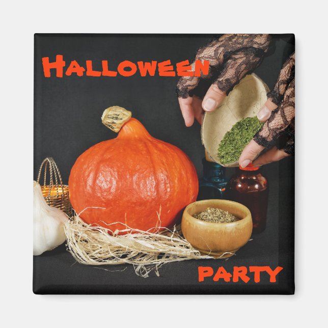 Zubereitungen für Halloween Magnet (Vorne)