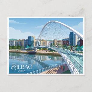 Zubizuri-Brücke Bilbao Spanien Postkarte