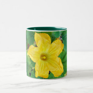 Zucchini-Blume Zweifarbige Tasse