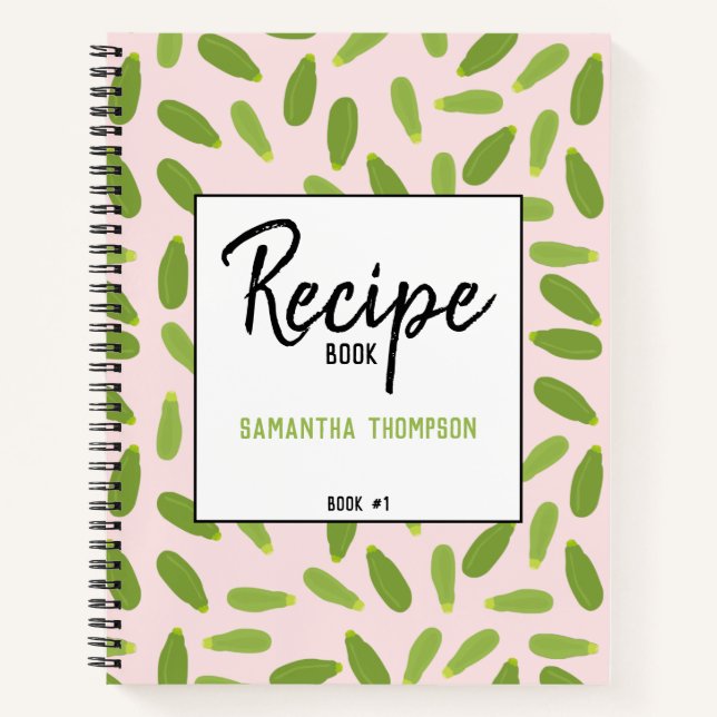 Zucchini Courgette Summer Squash Muster Rezept Notizbuch (Vorderseite)