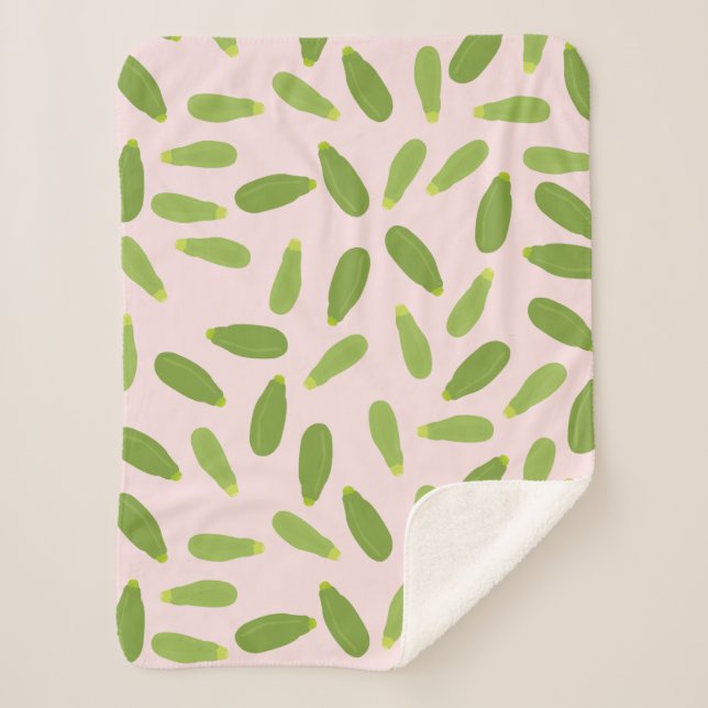Zucchini Courgette Summer Squash Muster Sherpadecke (Vorderseite)