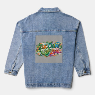 Zucchini Eifer – Lustiges Gemüse Grafik T-Shirt Jeansjacke