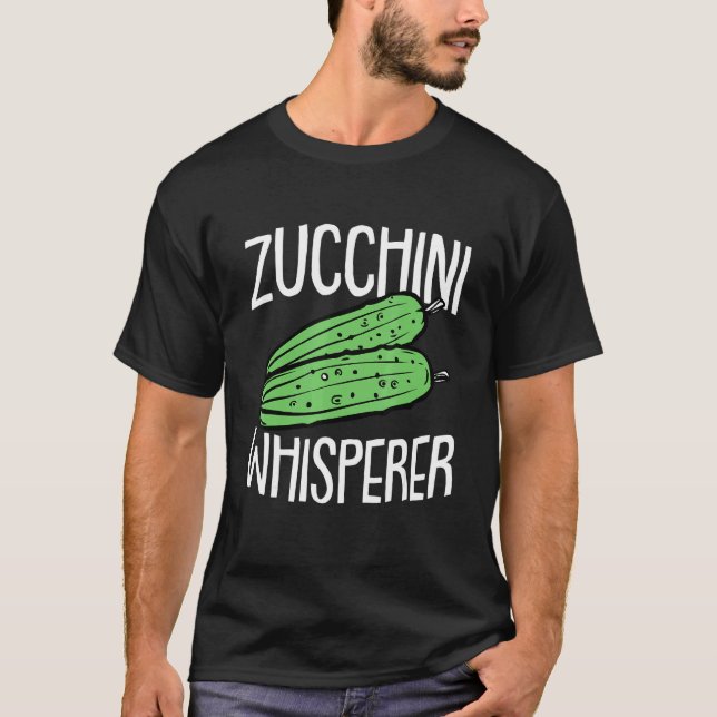 Zucchini Fathers Day Gardening Vegetarian Dad Papa T-Shirt (Vorderseite)