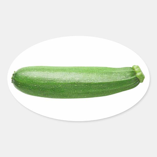 Zucchini Ovaler Aufkleber (Vorderseite)