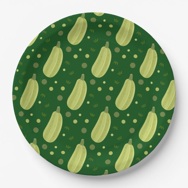 Zucchini Pappteller (Vorderseite)