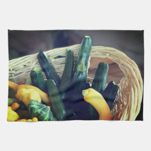 Zucchini Sommer Squash Gourds Gemüse Geschirrtuch