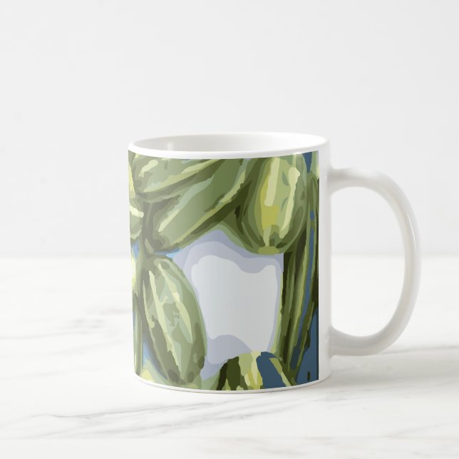 Zucchini-und Winter-Kürbis-Ernte Tasse (Rechts)