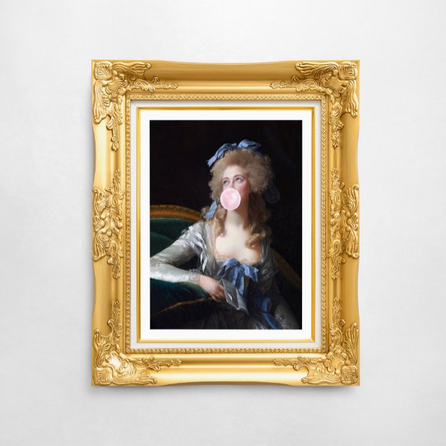 Züchtig mit rosa Kaugummi Poster (Von Creator hochgeladen)