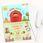 Zuchttierzüchterzoo Kid Einladung zum Geburtstag<br><div class="desc">Eine Kinder und Kinder Bauernhofranch und Streichelzoo Geburtstagseinladung. An einem sonnigen Tag wird eine rote Scheune von Nutztieren umgeben,  darunter Kuh,  Schafe,  Schwein,  Pferd,  Kaninchen und Hühnchen. Personalisieren Sie Ihre Veranstaltung mit Ihren einzigartigen Details.</div>