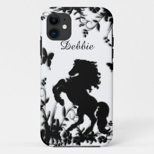 Züchtung des schwarzen Stallion/des Pferds auf Case-Mate iPhone Hülle