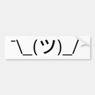 Zucken Sie Emoticon ¯ \ _(ツ) _/¯ Japaner Kaomo Autoaufkleber