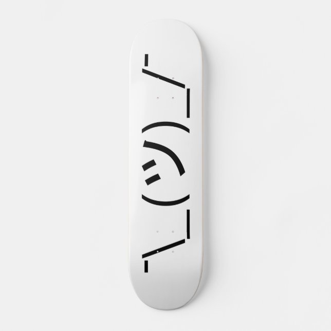 Zucken Sie Emoticon ¯ \ _(ツ) _/¯ Japaner Kaomoji Skateboard (Vorderseite)