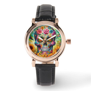 Zucker Blütenblütenblume Rose Sonnenblumen Persona Armbanduhr