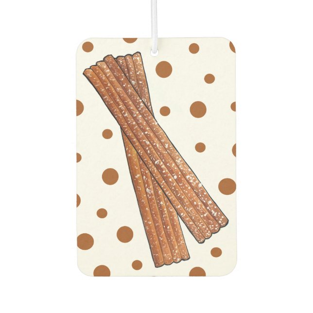 Zucker Churro Fried Teig Konditorei Spanisches Ess Autolufterfrischer (Vorderseite)